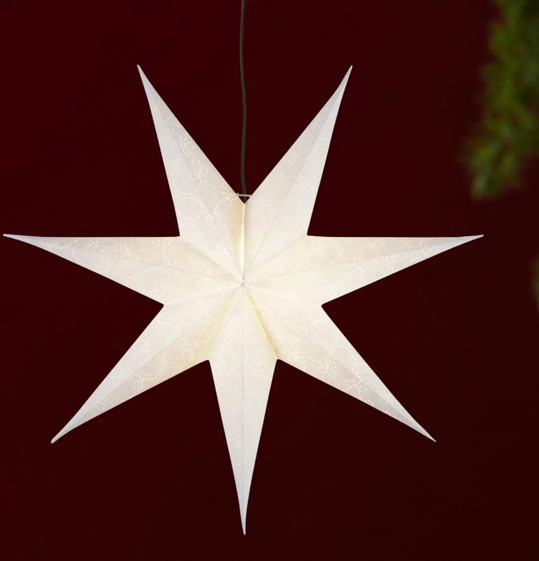 Star Trading Decorus Papieren Ster Wit 63x63cm - afbeelding 6 van 6