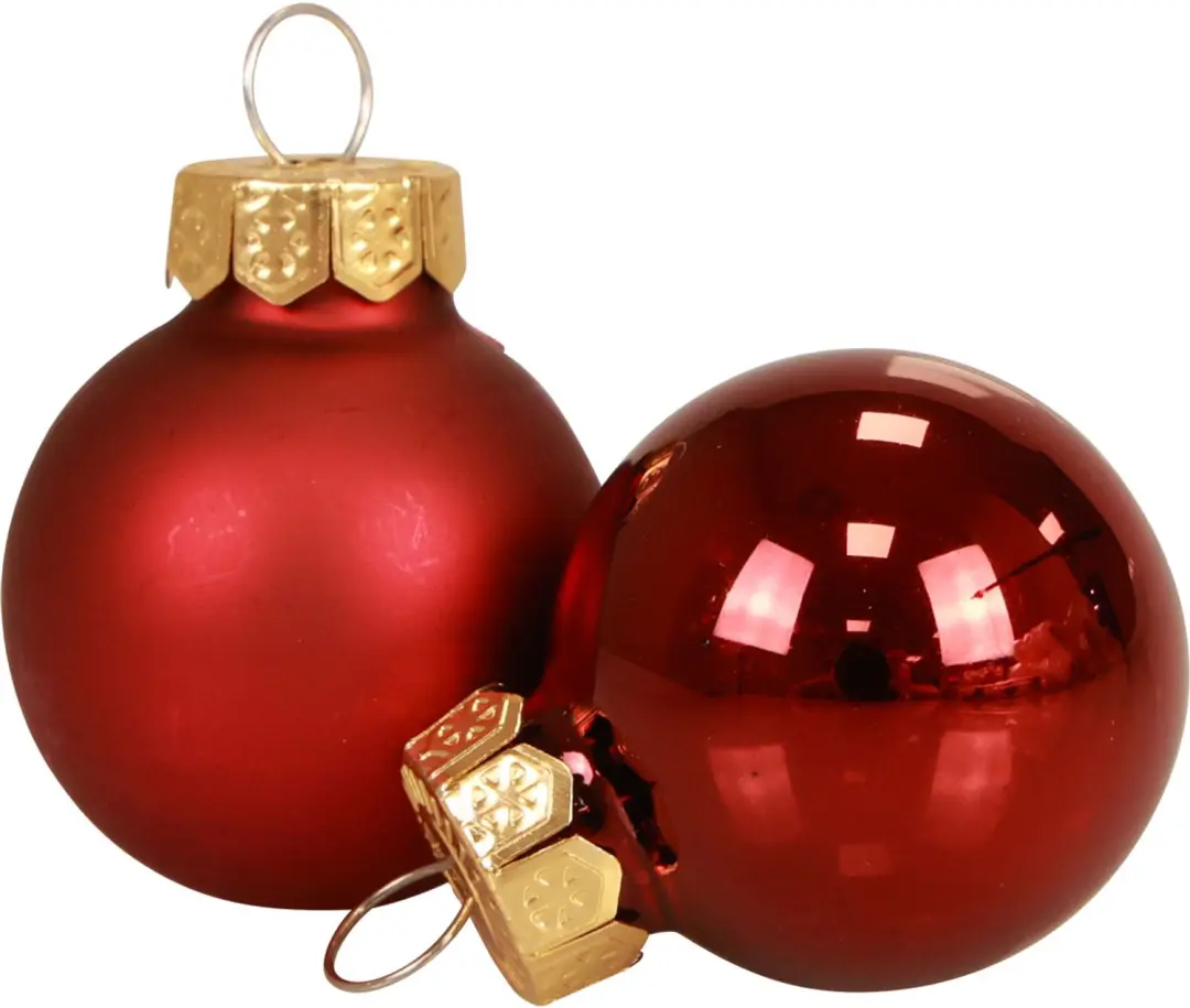Decoris Kerstballen Glas Ø2,5cm Ossenbloed - 24 Stuks - afbeelding 4 van 4