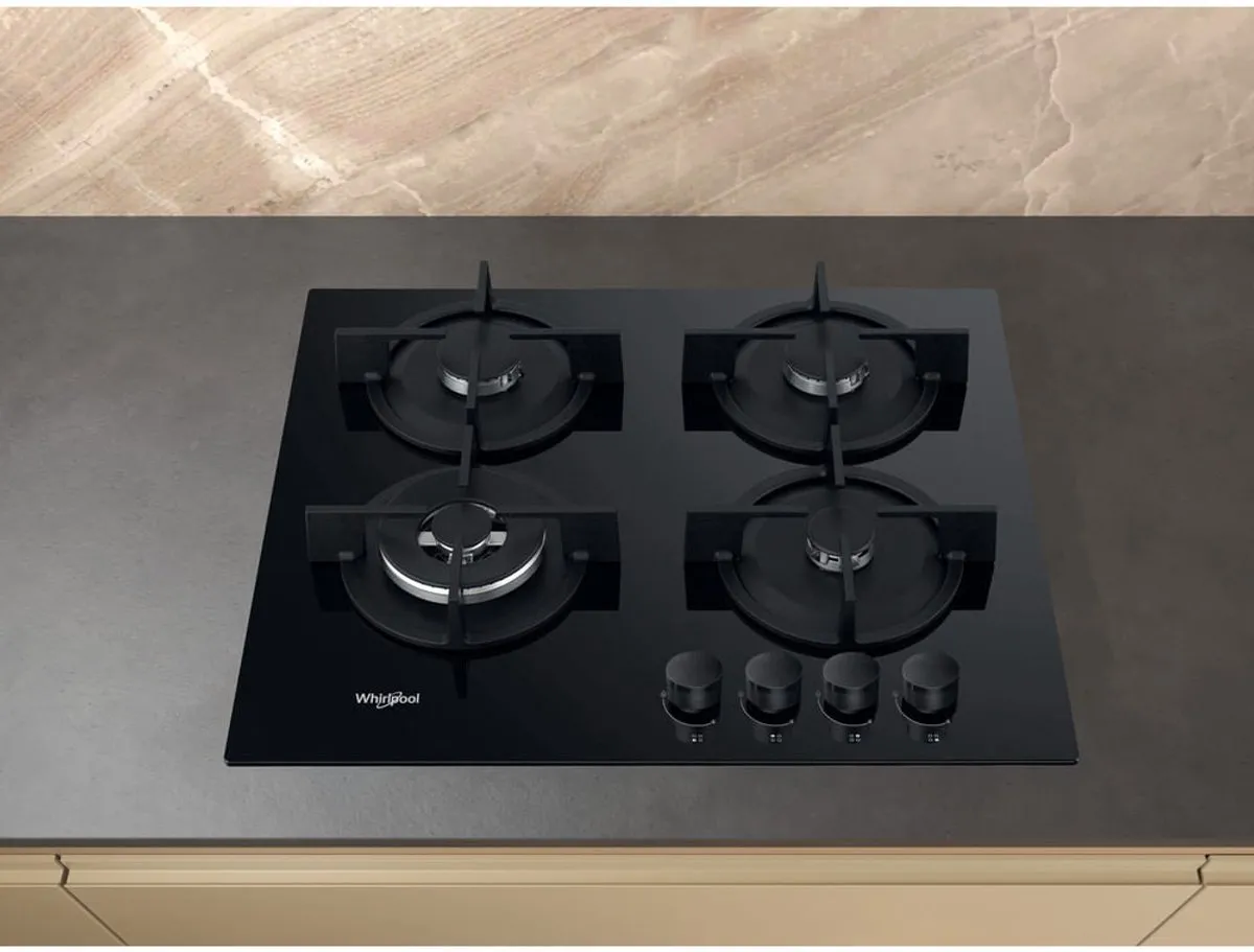 Whirlpool AKT 625/NB1 Gaskookplaat 4 zones - 7800W - Zwart
