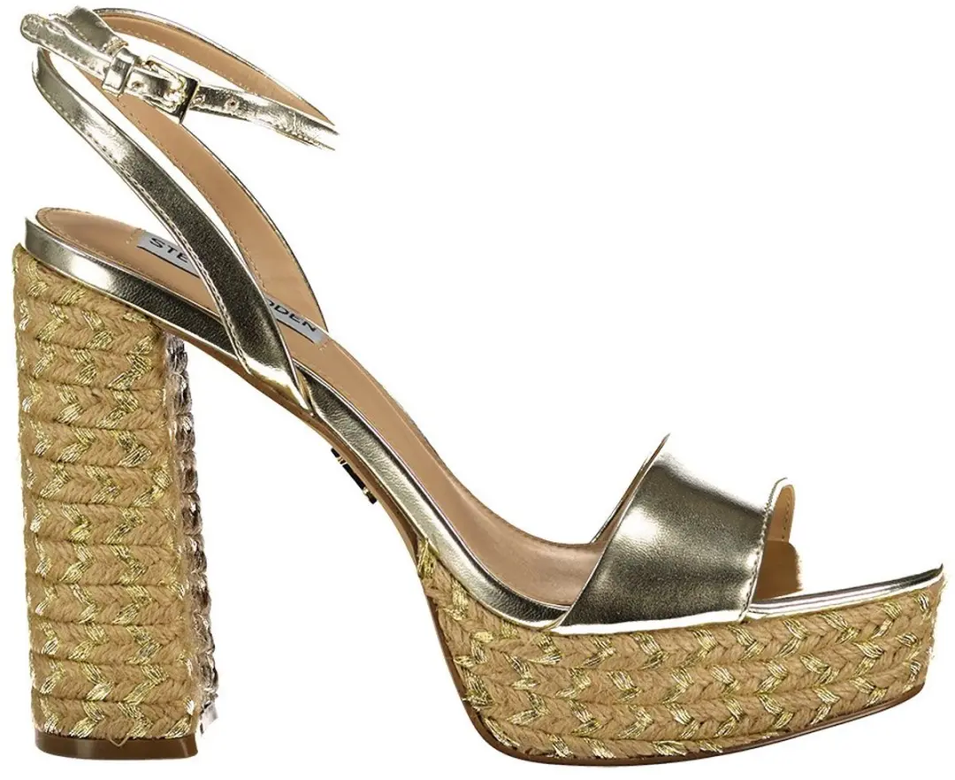 Steve Madden Lessa Hakken Sandalen Goud EU 40 Vrouw
