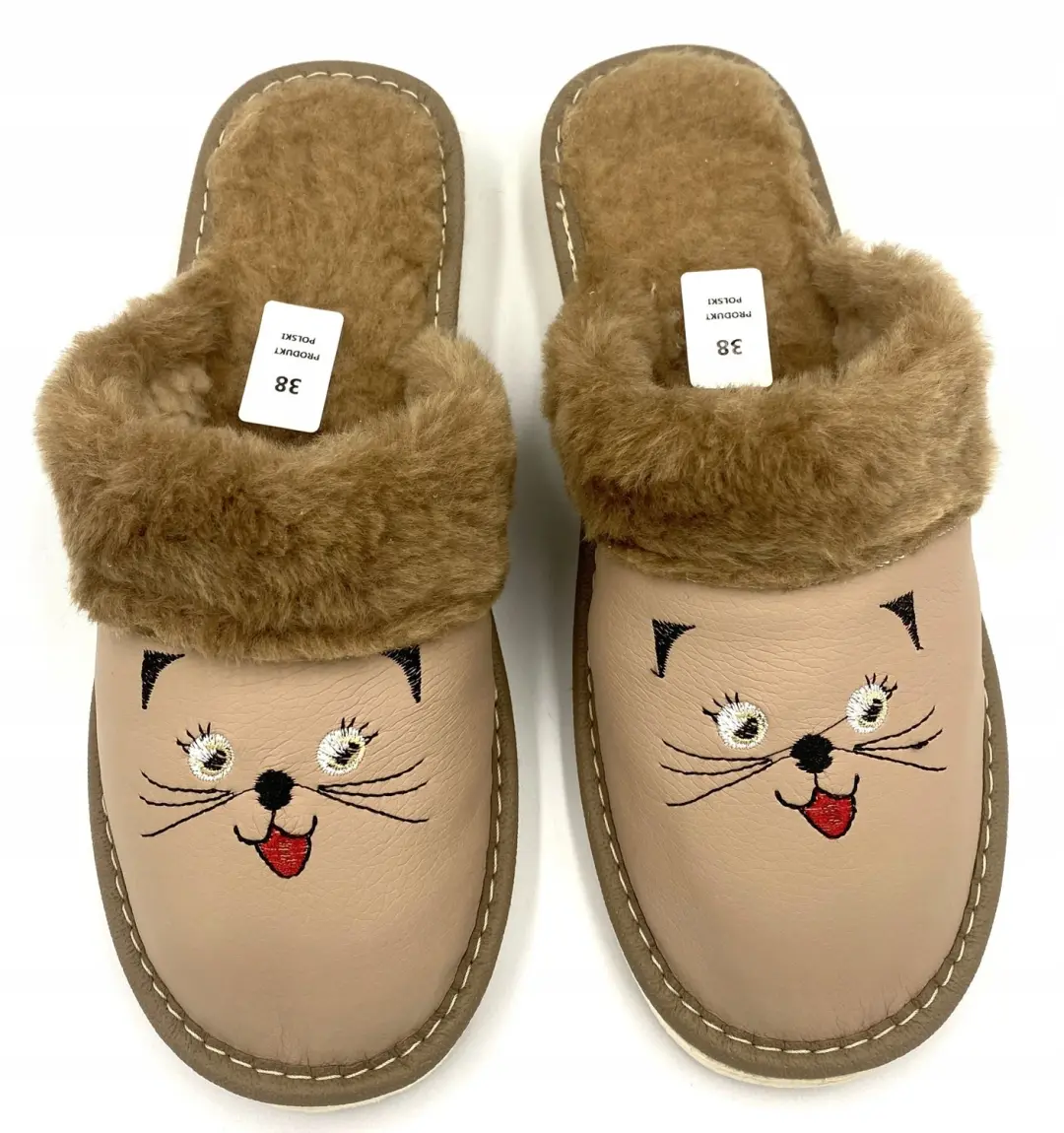 Dames Pantoffels Maximus Katjes Leer Maat 40 Warm & Comfortabel