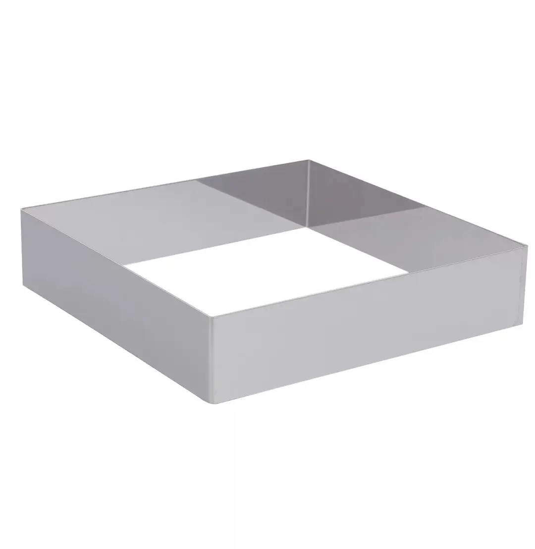 De Buyer Vierkante Bakring 20x20x4.5cm RVS
