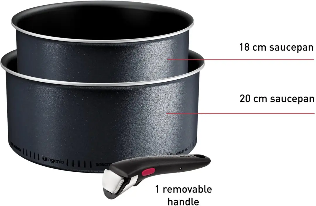 Tefal Ingenio So'Light Pannenset L7239003 - 3-delig - afbeelding 4 van 6