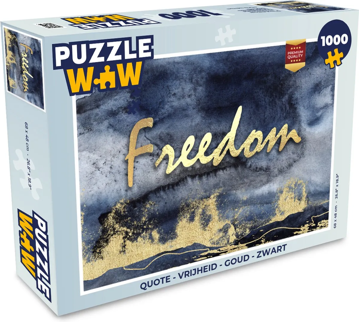 PuzzleWow Quote Vrijheid Legpuzzel 1000 Stuks