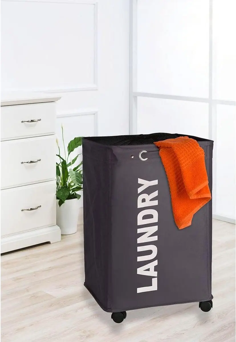 Wenko Quadro Wasmand 79L - Grijs - afbeelding 6 van 6