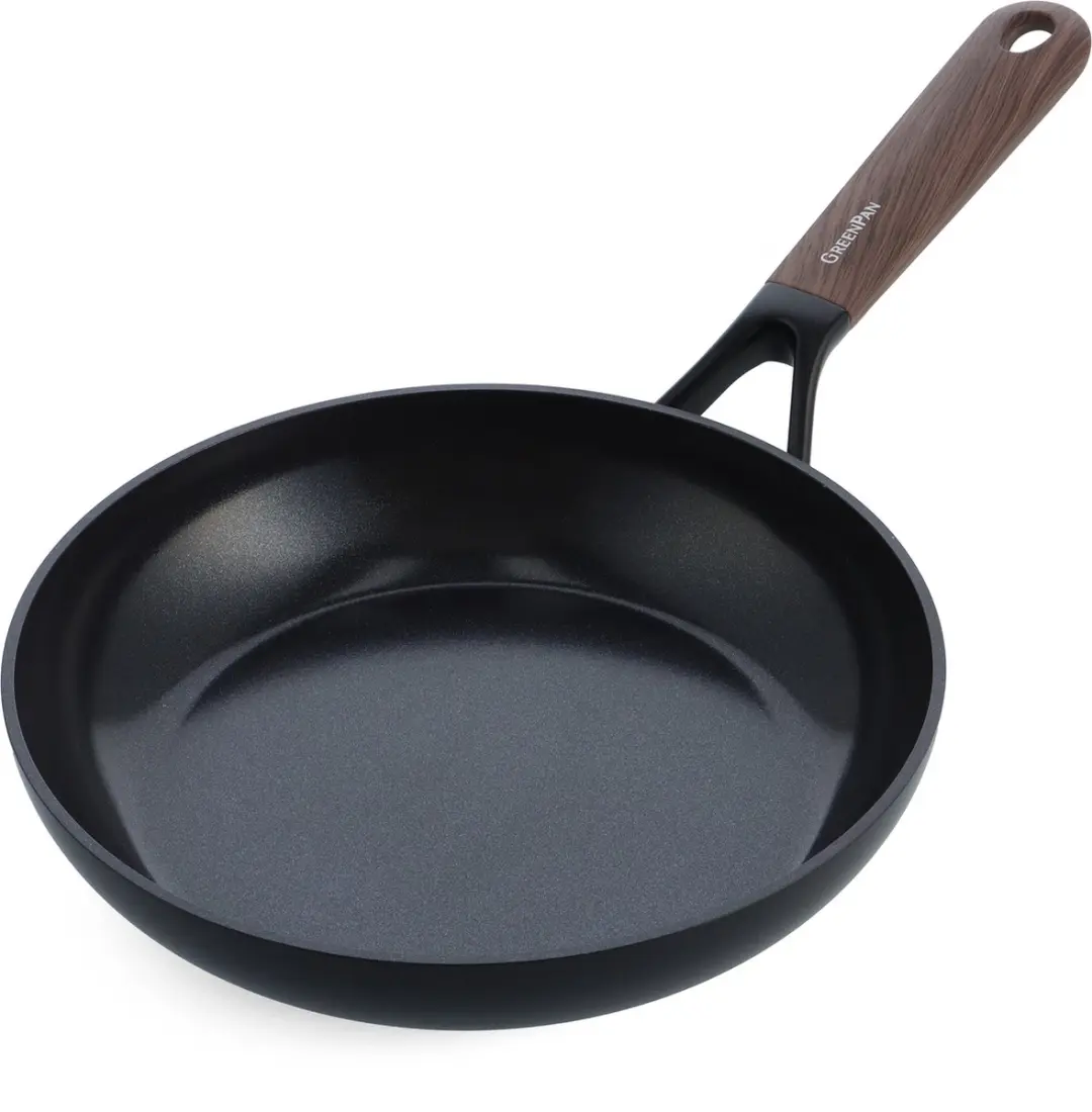 GreenPan Eco-Smartshape Koekenpan 24cm - PFAS-vrije antikleeflaag - Koekenpan inductie - Keramische koekenpan - Ovenbestendig tot 140°C - Koudgrepen - Zonder deksel - Dark wood