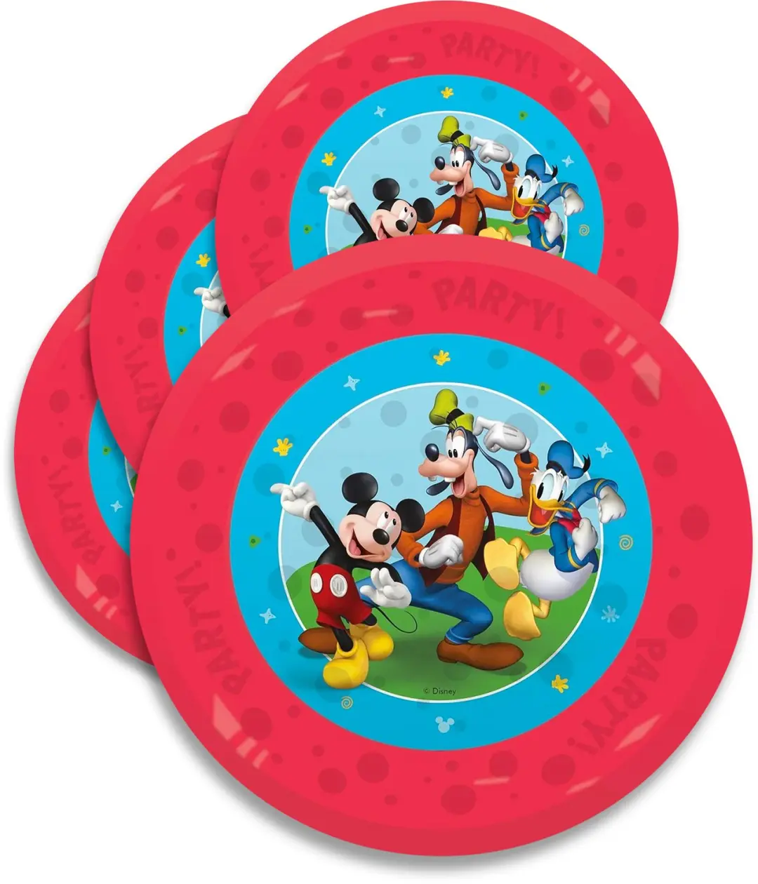 Disney Mickey Rock the House micro premium plastic bordenset van 4 stuks 21 cm