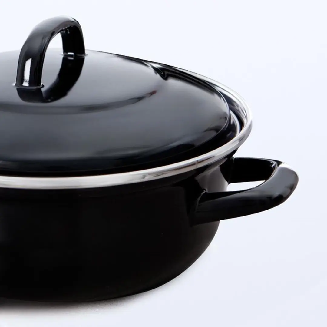 BK Fortalit Emaille Braadpan 30cm 5L - Zwart/Blauw - afbeelding 5 van 6