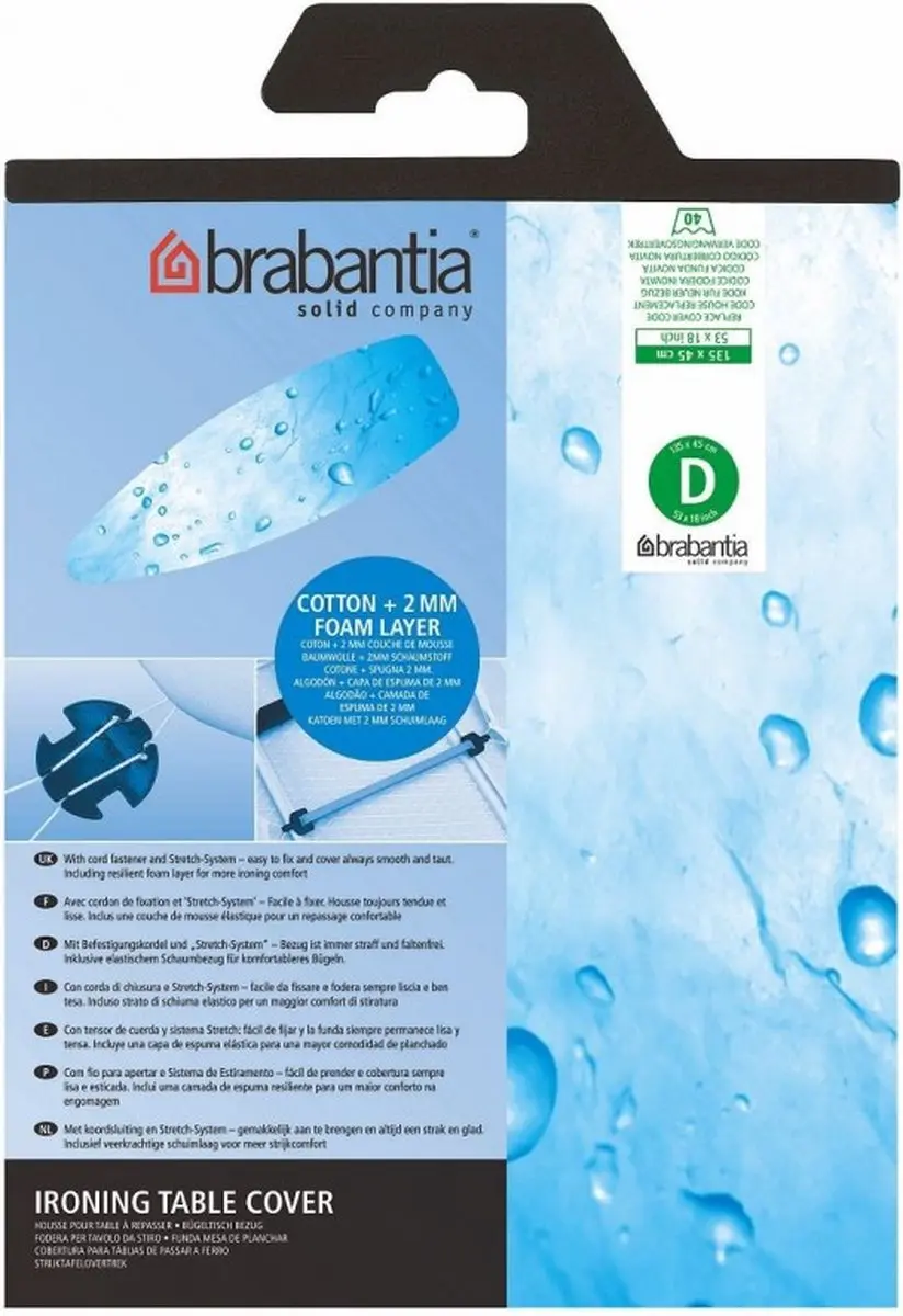 Brabantia Strijkplankhoes D 135x45cm