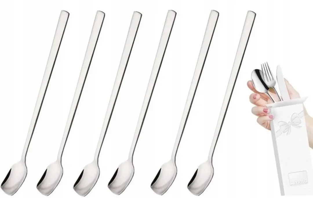 Amefa Moderno Lange Lepels voor Latte, Dessert & Cocktails (6 stuks)