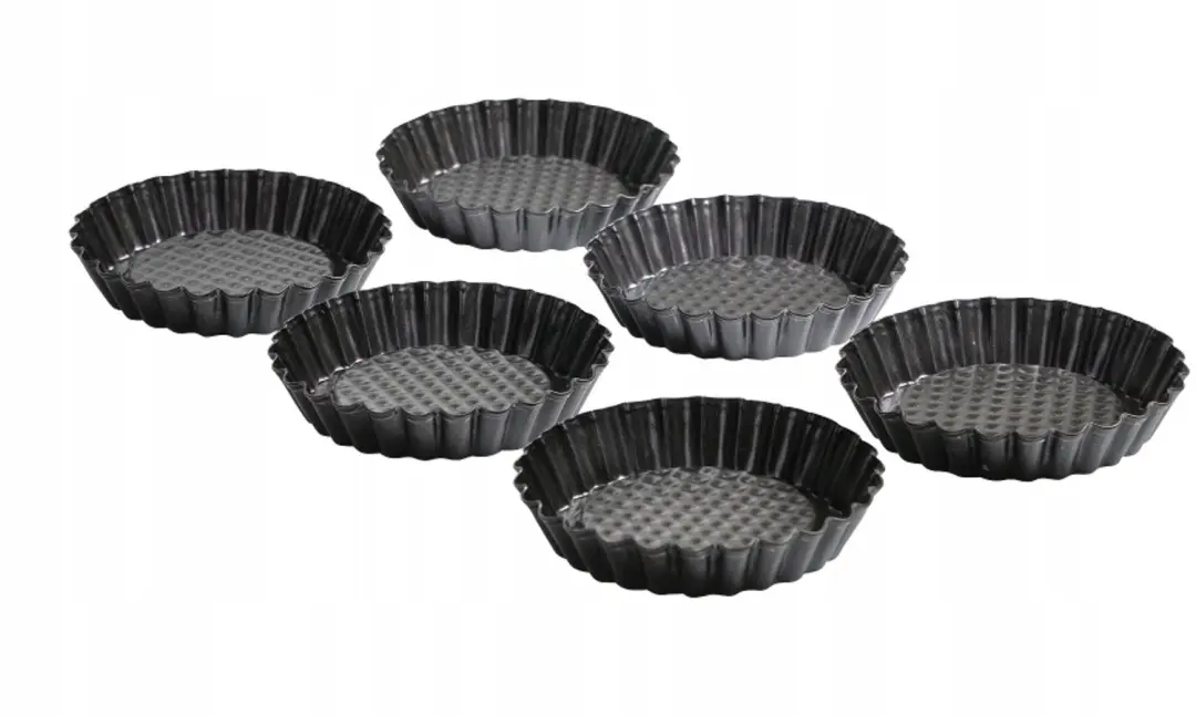 Kaiser Pâtisserie Tartelettevormen 6-delig - Ø10cm - Zwart - afbeelding 5 van 5