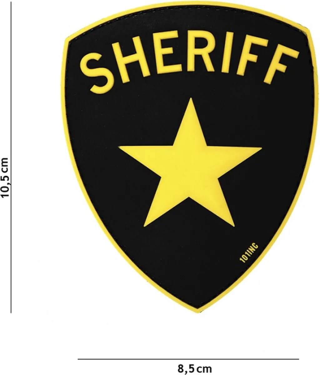101 Inc Embleem 3D Sheriff Geel 18041