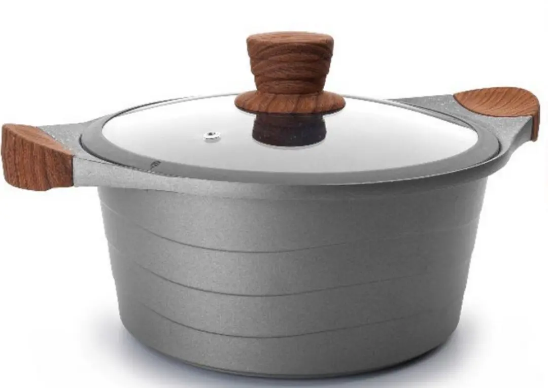 Braadpan met antiaanbaklaag 24cm grijs