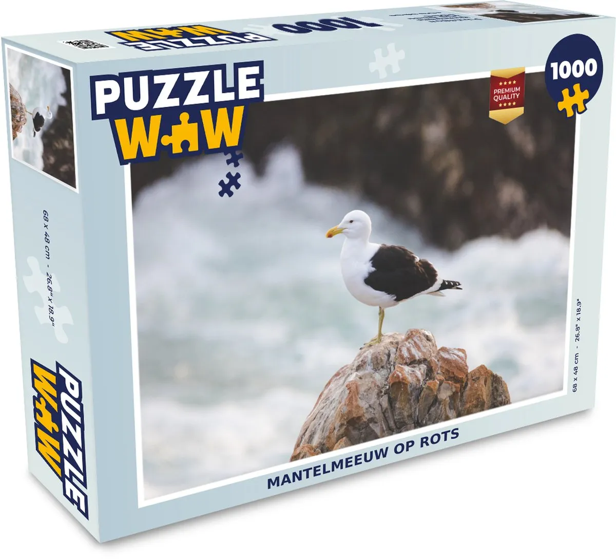 PuzzleWow Meeuw Legpuzzel 1000 Stuks - Multicolor