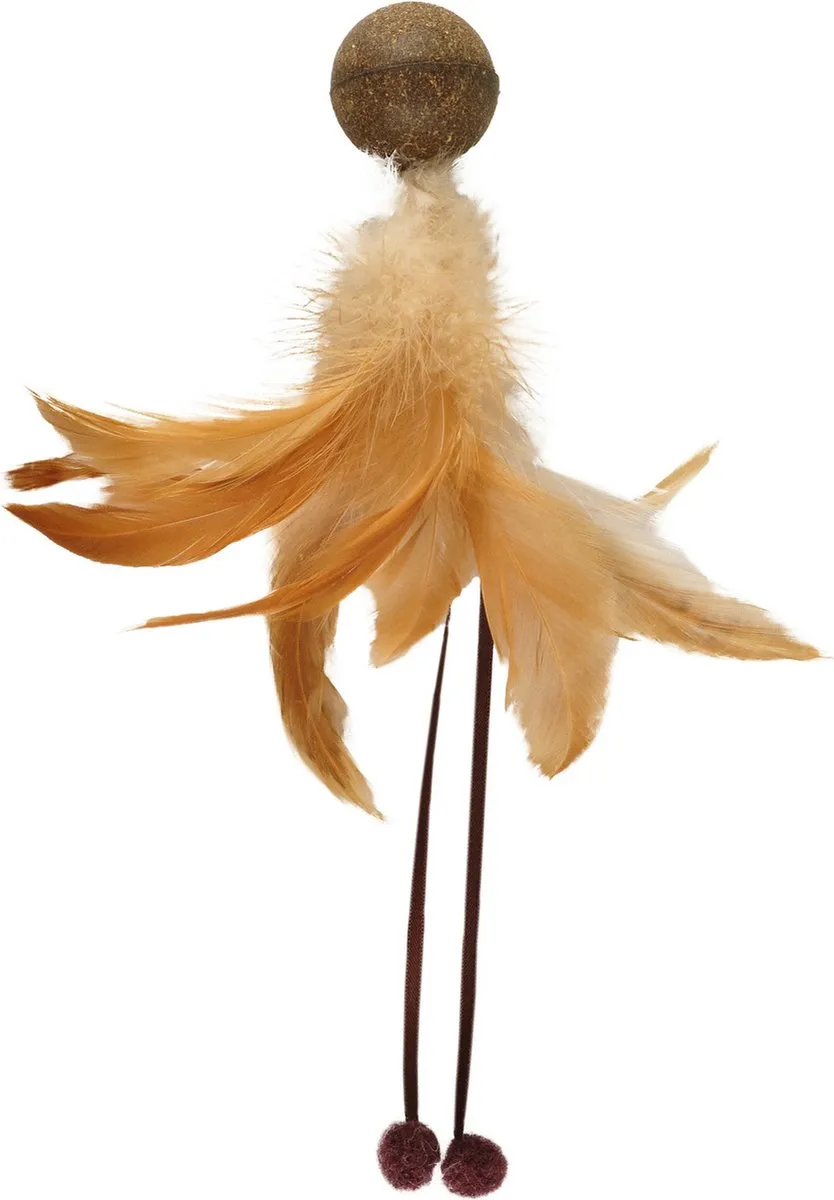 Flamingo Catnip Balletje Met Veer