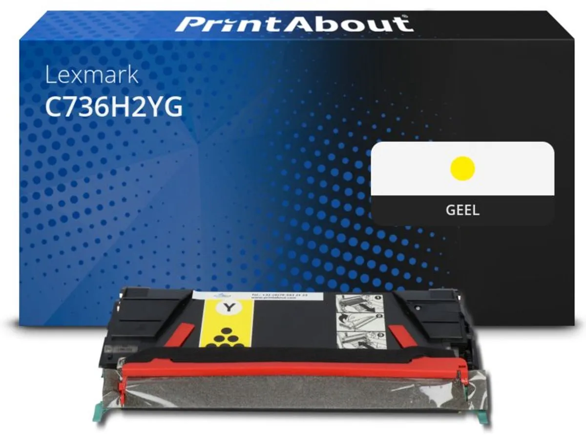 PrintAbout Lexmark C736H2YG Toner Geel
