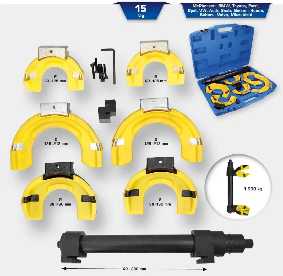 Brilliant Tools BT651200 Federspanner-Set 15-delig - afbeelding 2 van 6