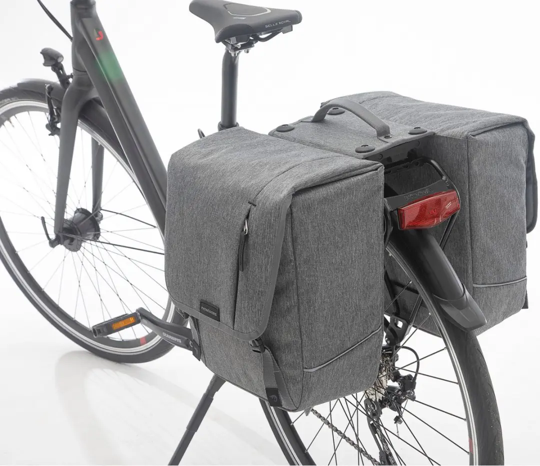 New Looxs Nova Double Fietstas 32L - Grijs - afbeelding 3 van 6