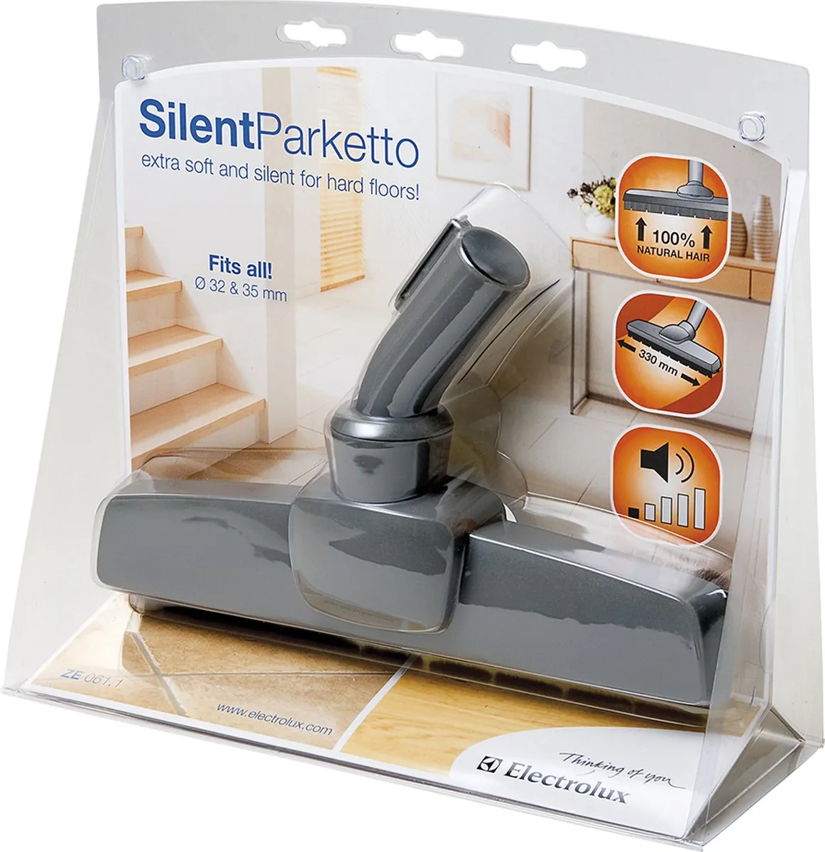 Electrolux Parket-Borstel Silent Parketto 32mm - Grijs