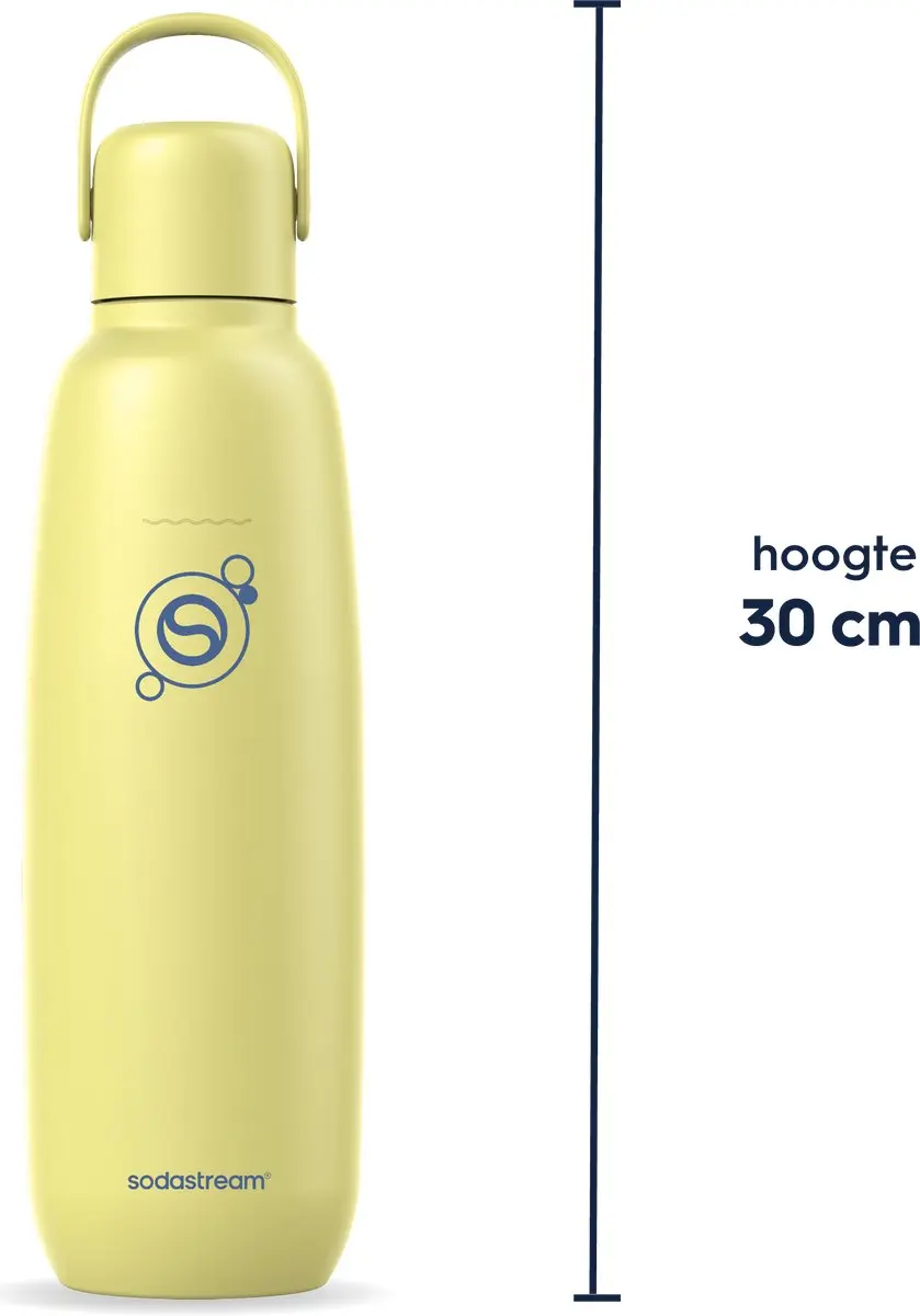 SodaStream Fizz & Go 0.9L Roestvrijstalen Fles - Lemon - afbeelding 2 van 6