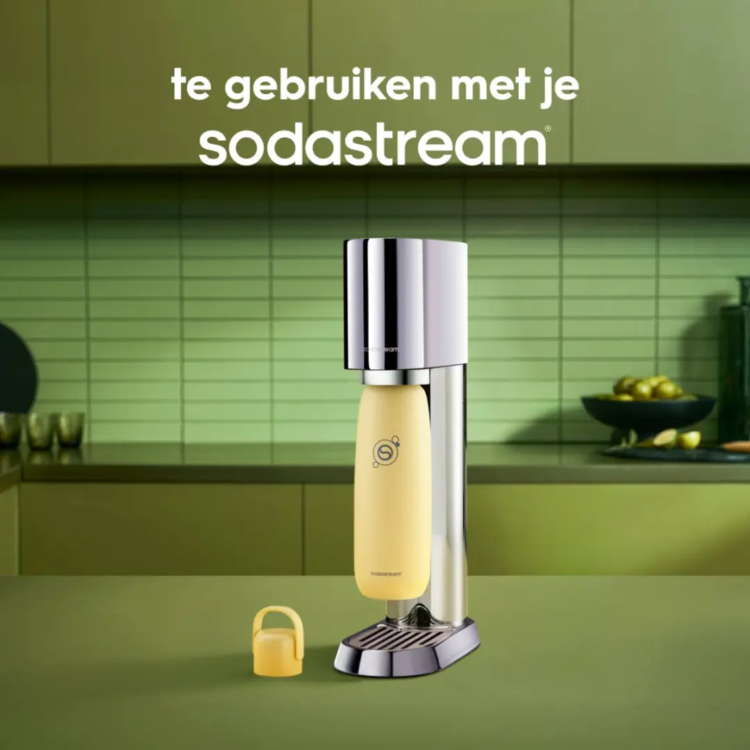 SodaStream Fizz & Go 0.9L Roestvrijstalen Fles - Lemon - afbeelding 4 van 6