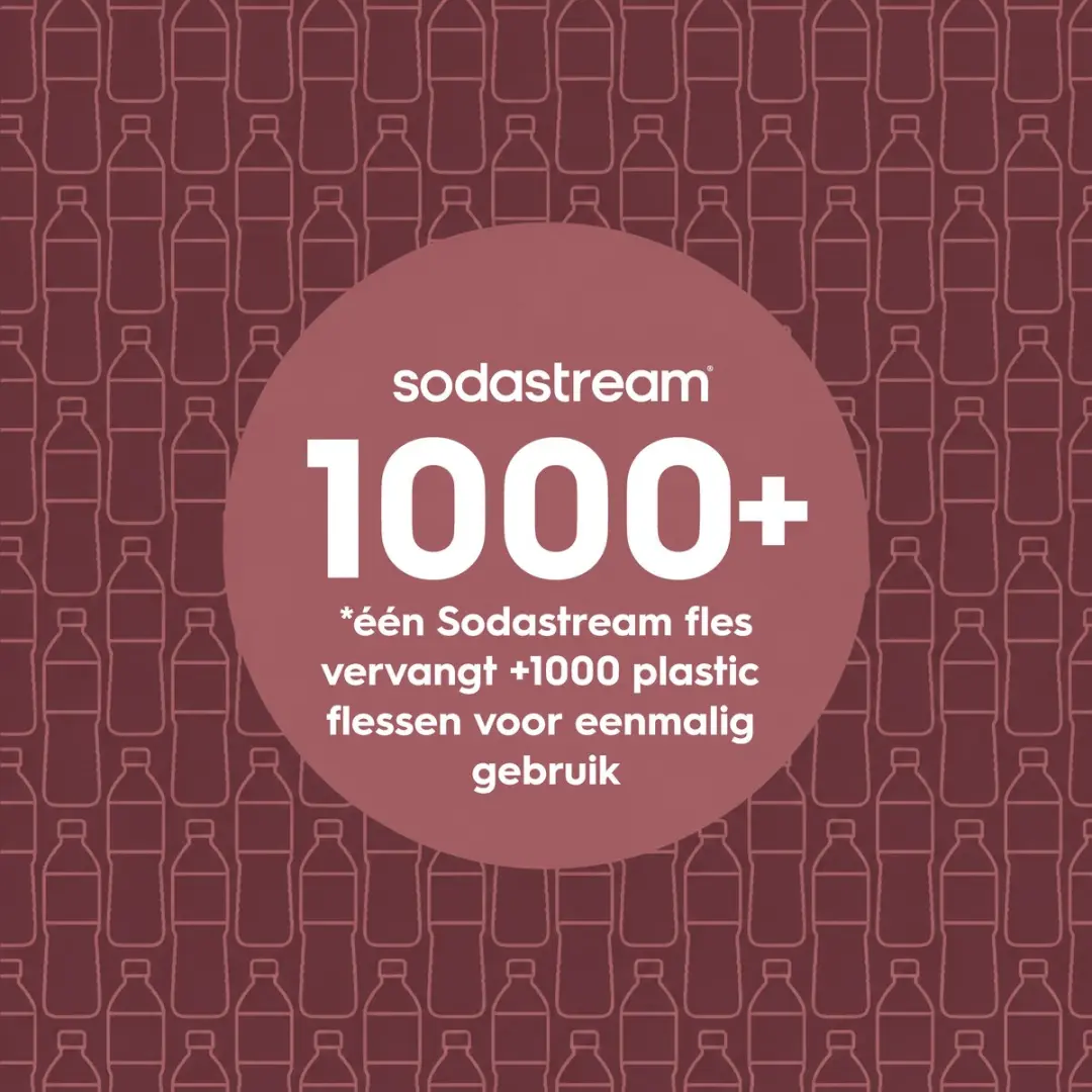 SodaStream Fizz & Go Roestvrijstalen Fles 0,9L - Pomegranate - afbeelding 3 van 6