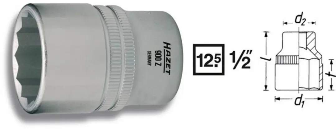 Hazet 900Z-17 Dopsleutelinzetstuk 17mm - afbeelding 2 van 6