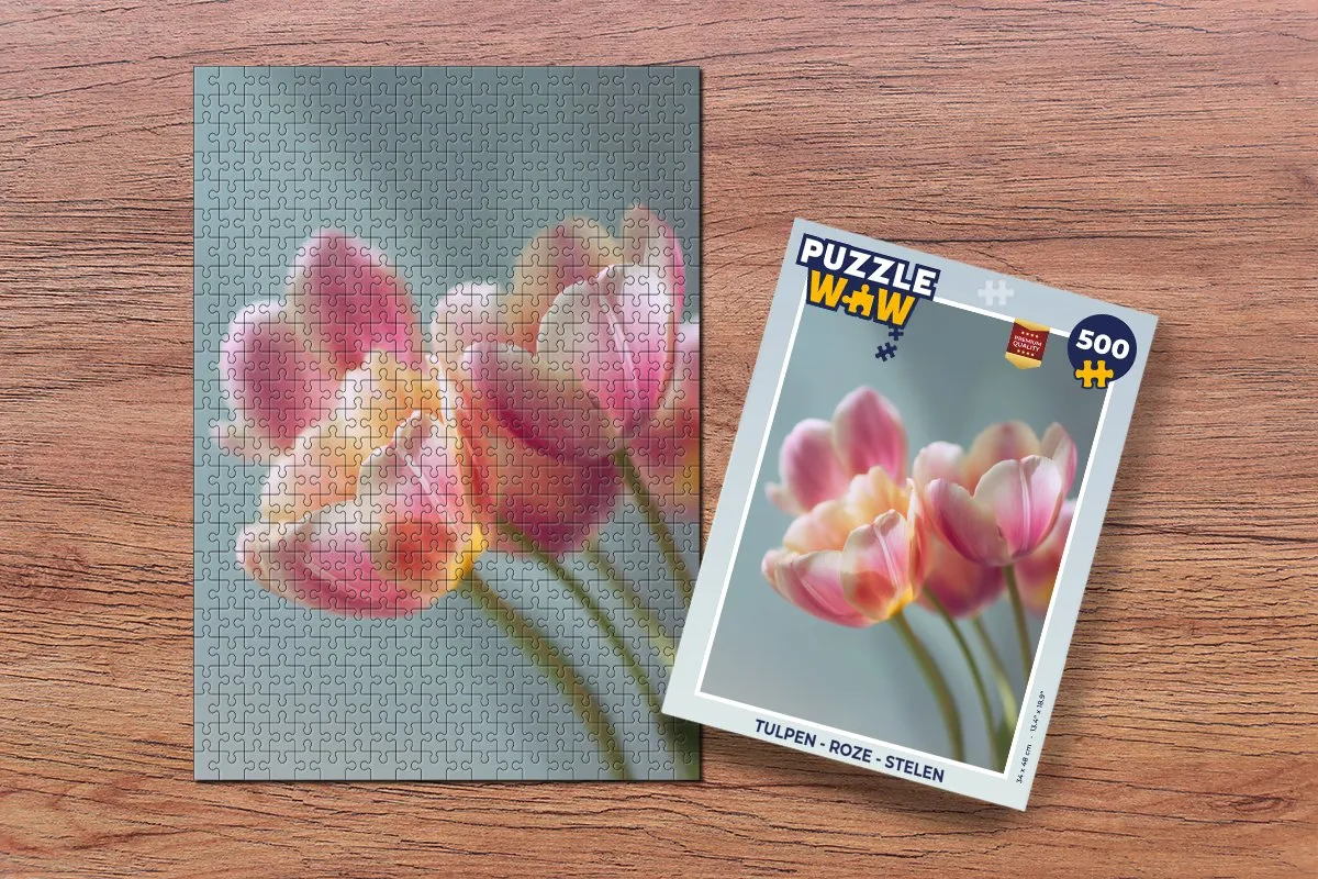 PuzzleWow Tulpen Legpuzzel 500 Stuks - Roze