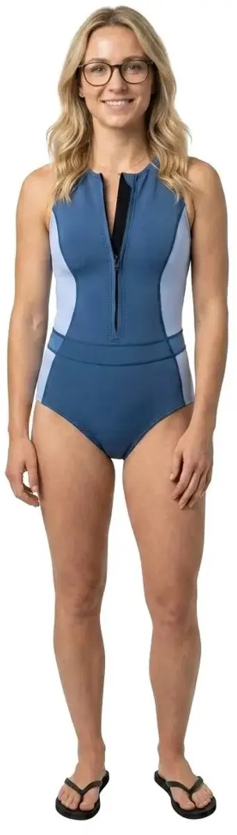 Zone3 Yulex Dames Mouwloos Wetsuit 12 - Multi Blue/White - afbeelding 6 van 6