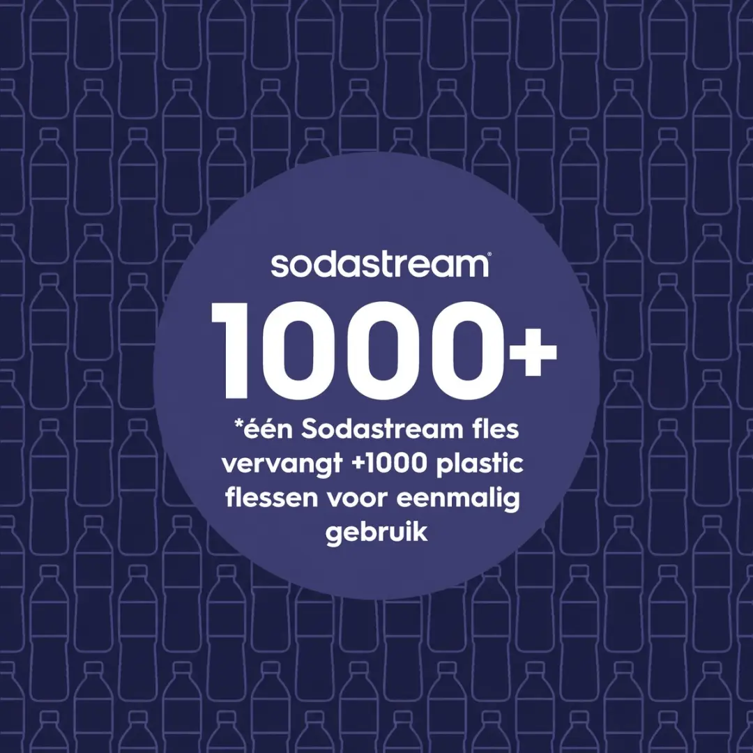 SodaStream Fizz & Go Roestvrijstalen Fles 0.9L - Zwart - afbeelding 3 van 6