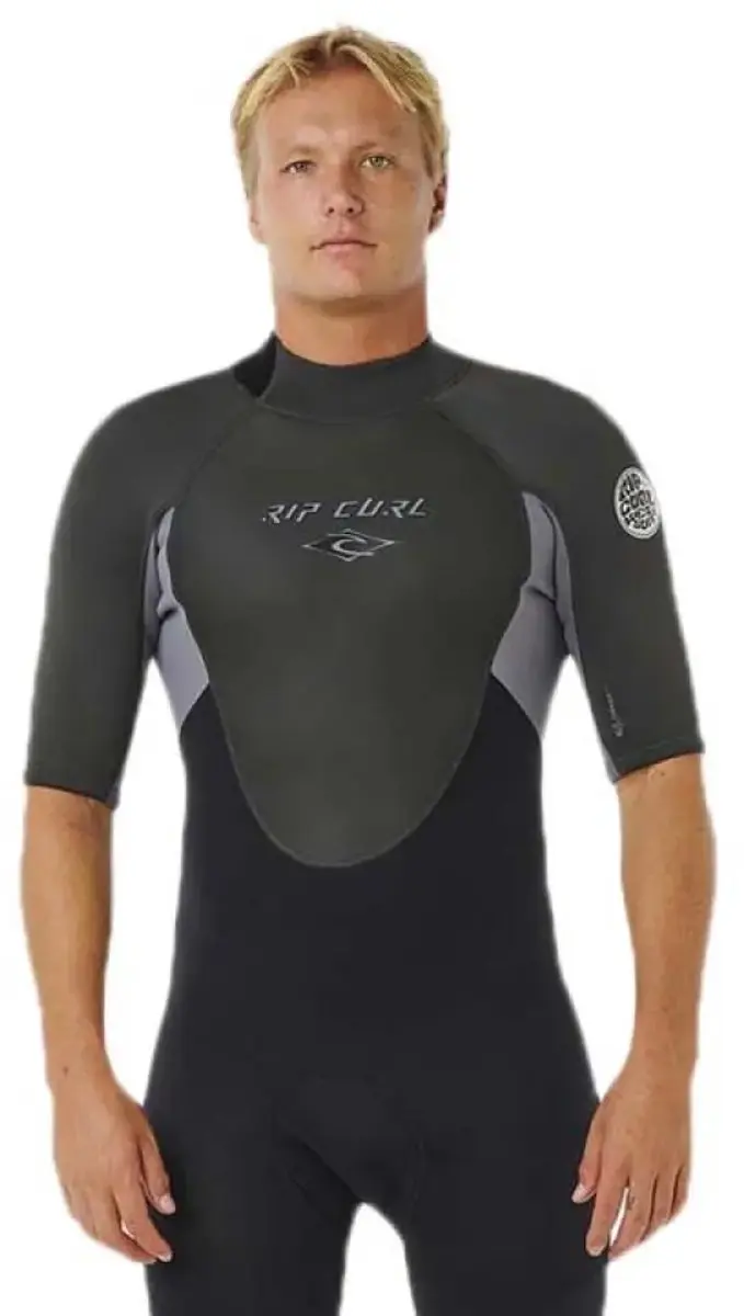 Rip Curl Omega Spring 2/2 Mm Fl Shorty Met Korte Mouwen En Rits Op De Rug Grijs L Man