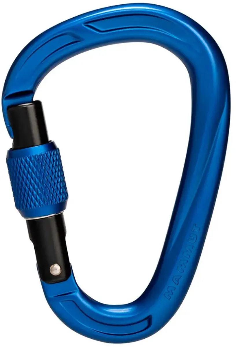 Mammut Crag HMS Screwgate Karabiner - Blauw/Zwart - afbeelding 4 van 5