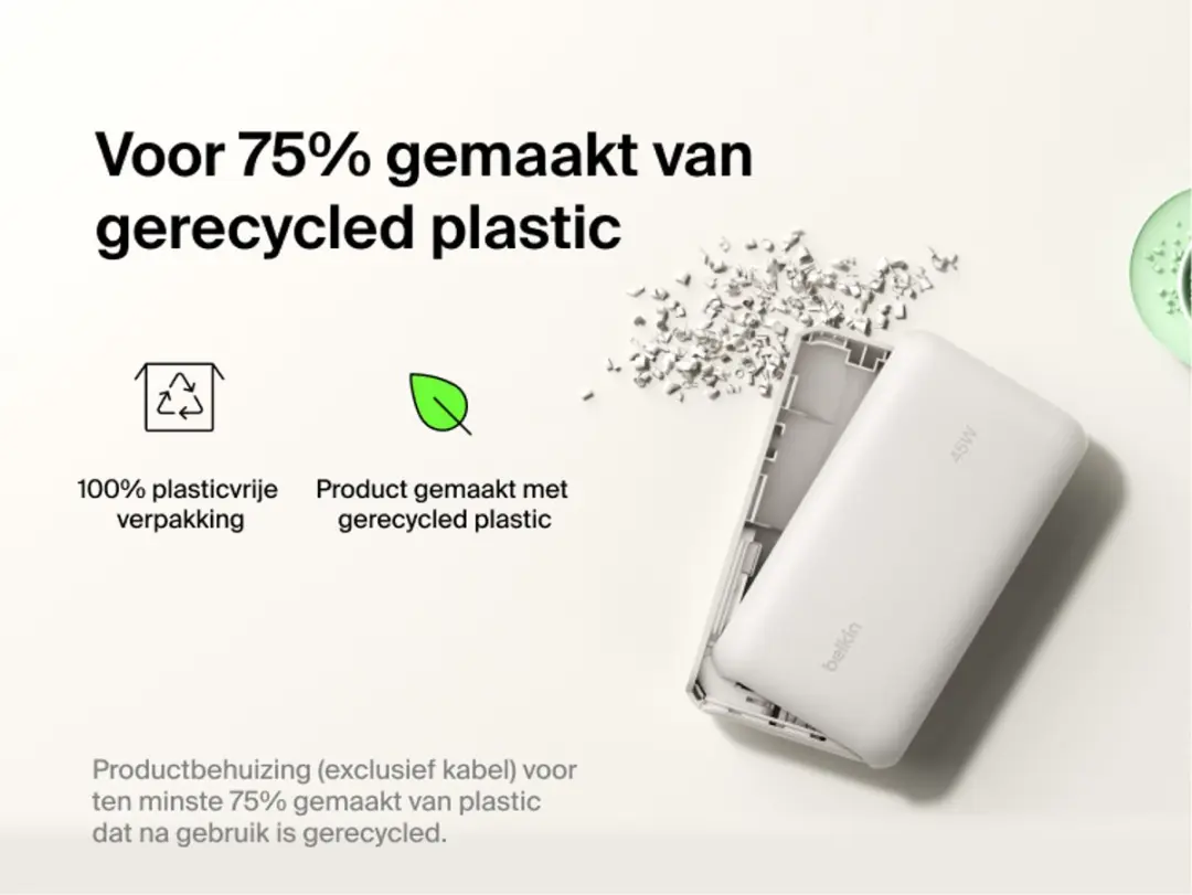 Belkin UltraCharge Powerbank 10.000mAh 45W - Zand - afbeelding 5 van 6