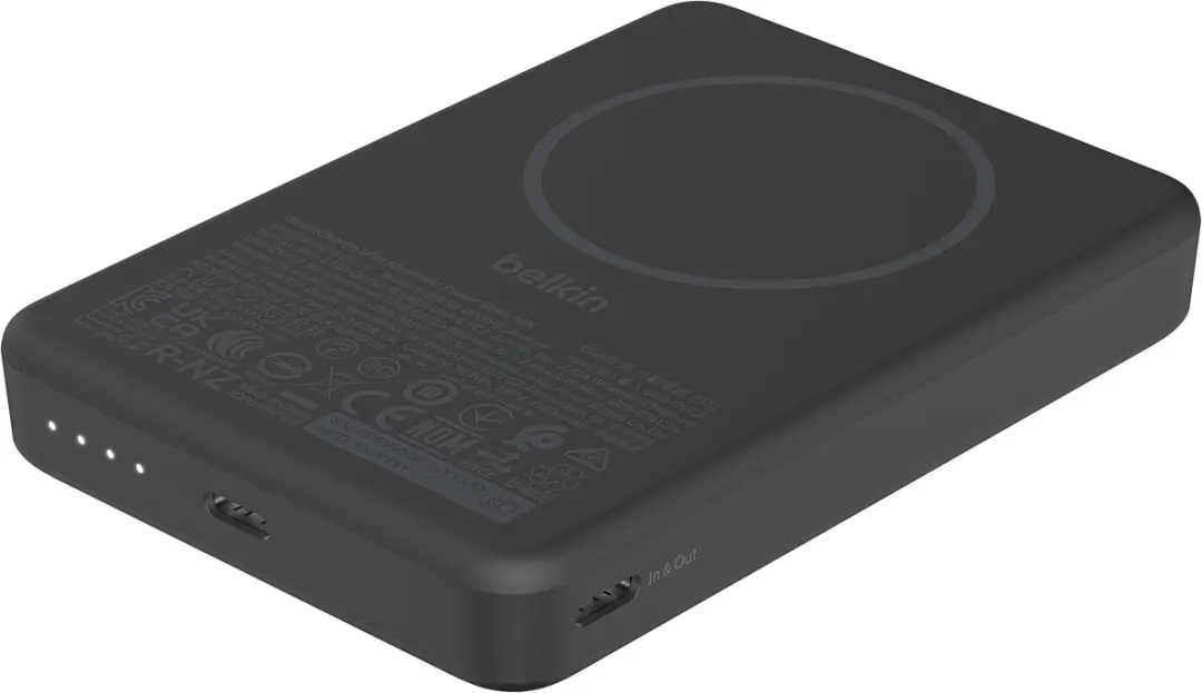 Belkin BoostCharge Slim Powerbank 10.000mAh - MagSafe - Zwart - afbeelding 2 van 6