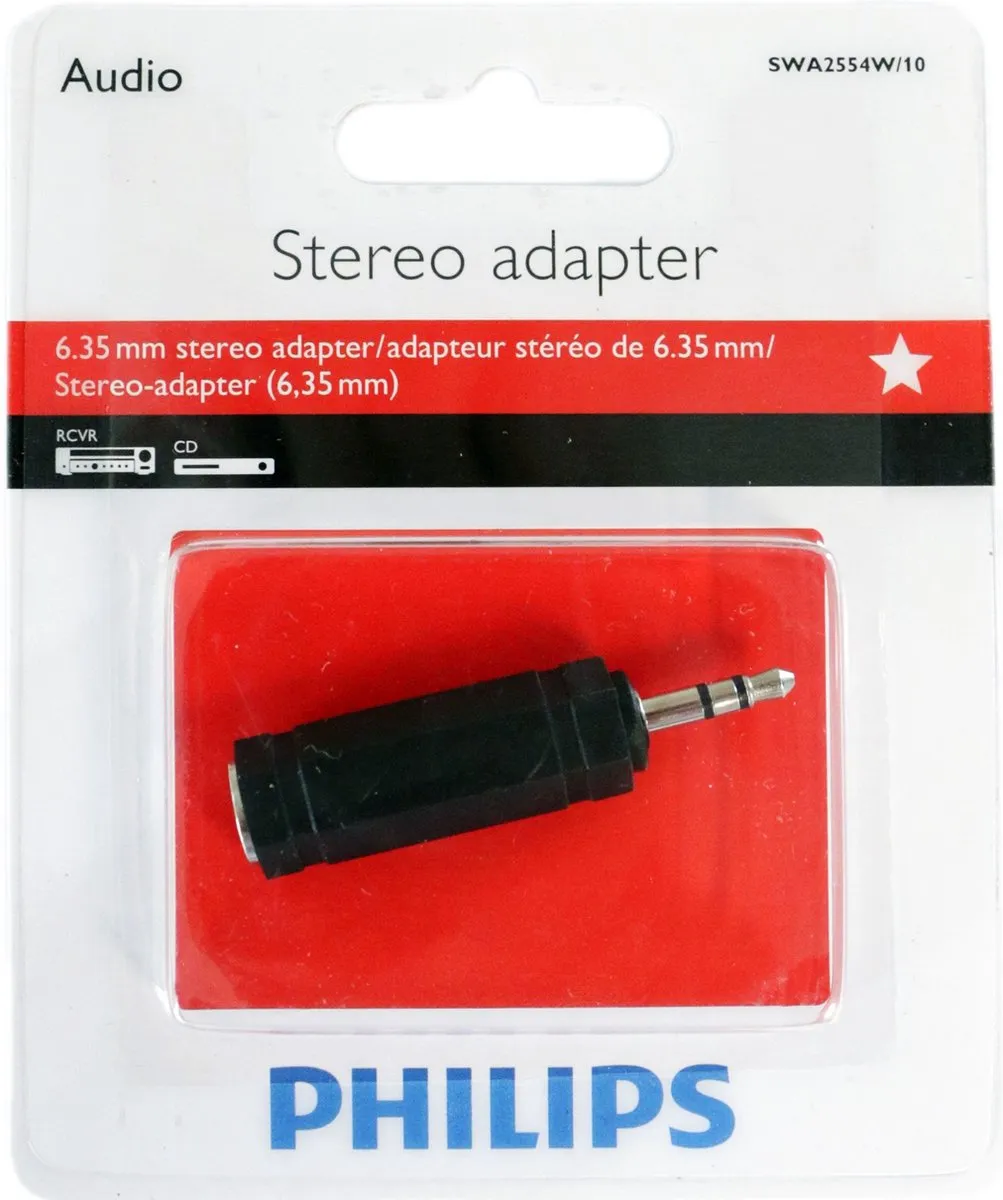 Philips SWA2554W/10 Stereo Adapter - Zwart