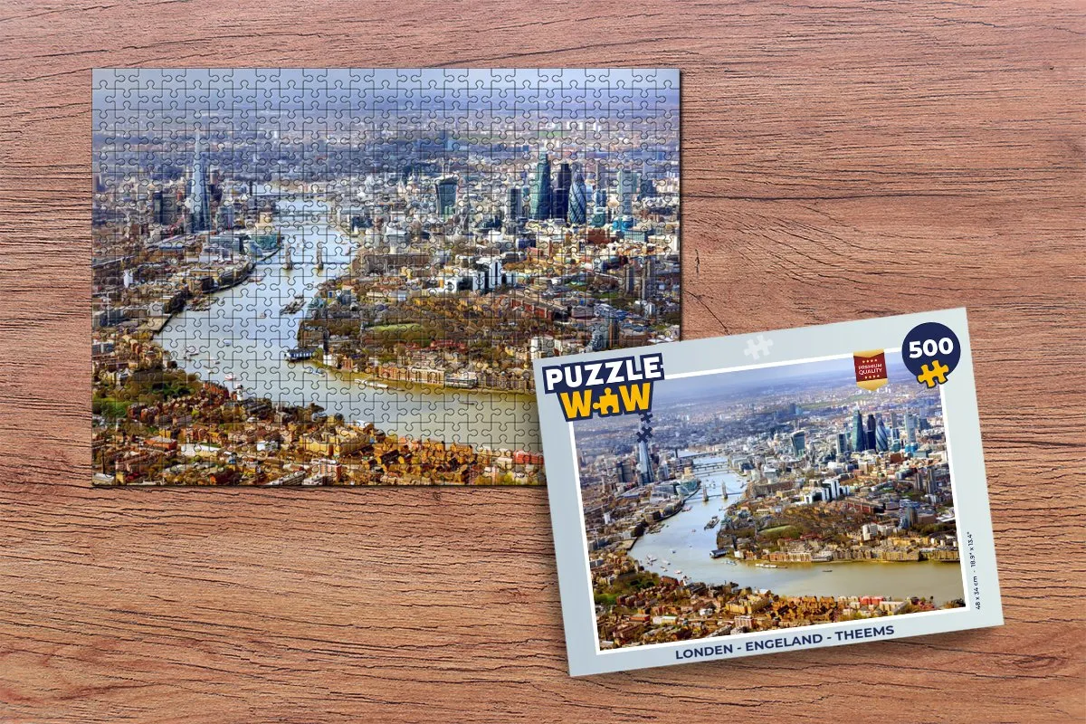 PuzzleWow Londen Legpuzzel 500 Stuks - Theems Multicolor