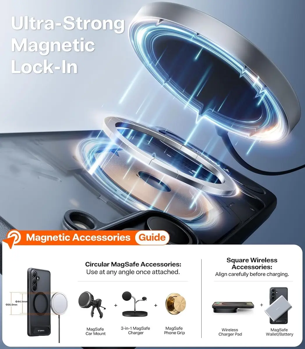 Torras Ostand Magnetic Hoesje Samsung Galaxy S26 - Zwart - afbeelding 6 van 6