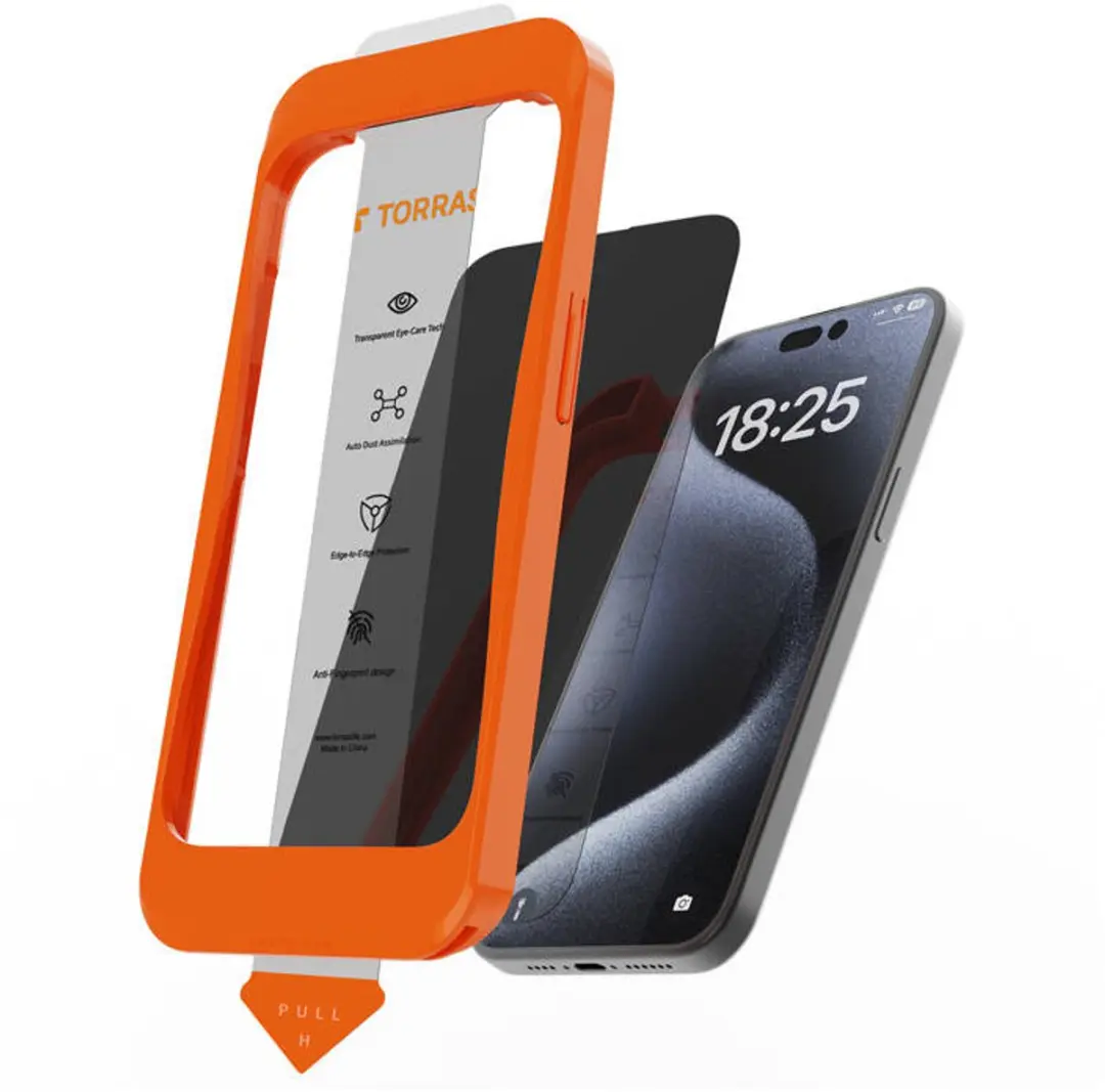 Torras Install Master Glas iPhone 16 Plus - Zwart - afbeelding 2 van 6