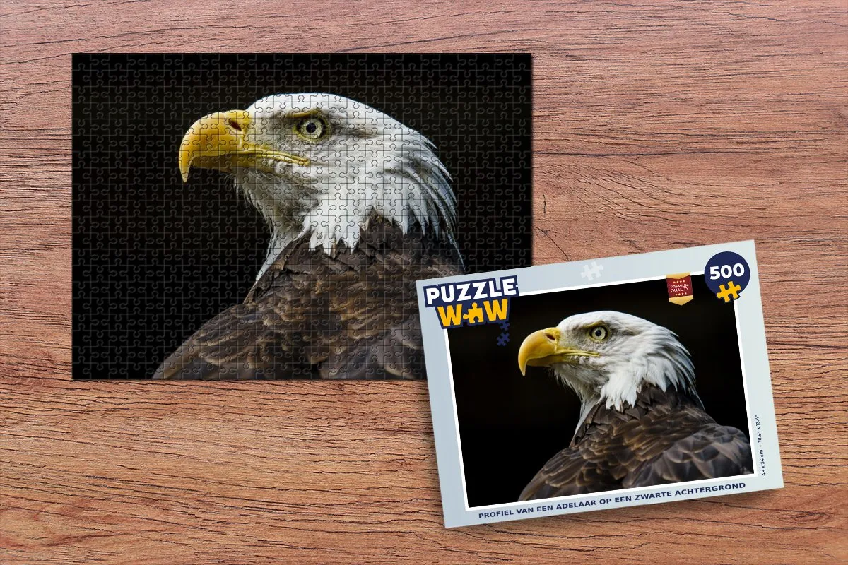 PuzzleWow Adelaar Vogel Legpuzzel 500 Stuks - Multicolor