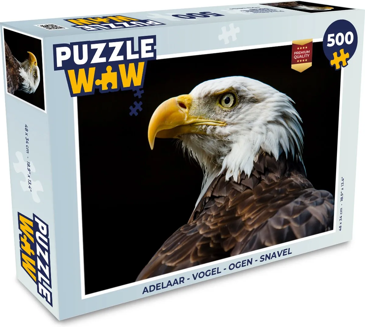 PuzzleWow Adelaar Vogel Legpuzzel 500 Stuks
