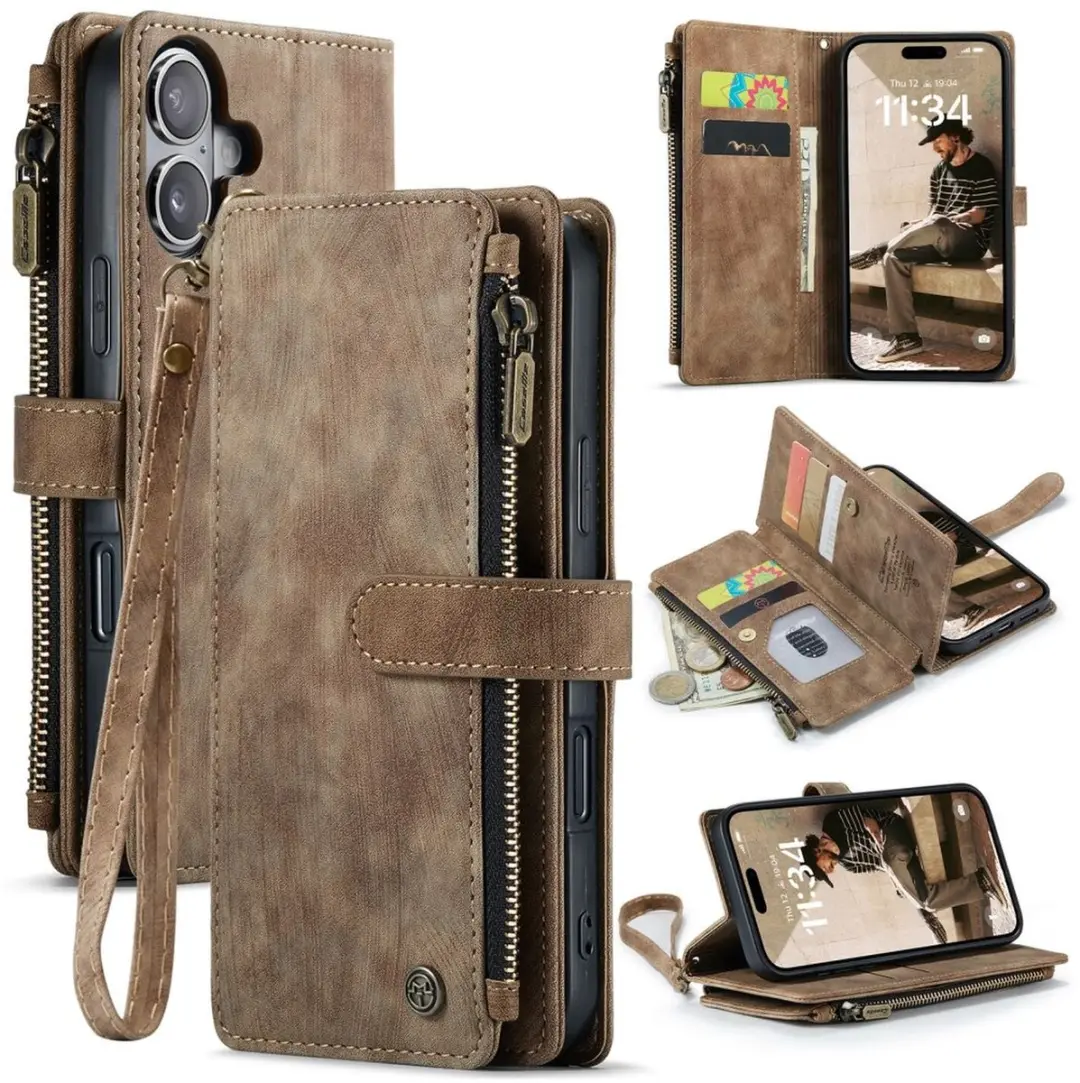 CaseMe C30 Hoesje iPhone 17 - Bruin - afbeelding 3 van 6
