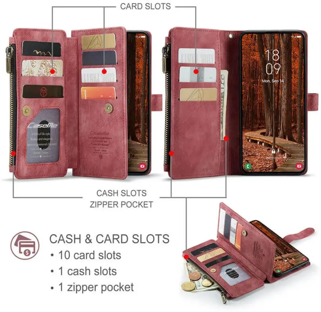 CaseMe C30 Hoesje Samsung Galaxy A57 - Rood - afbeelding 5 van 6