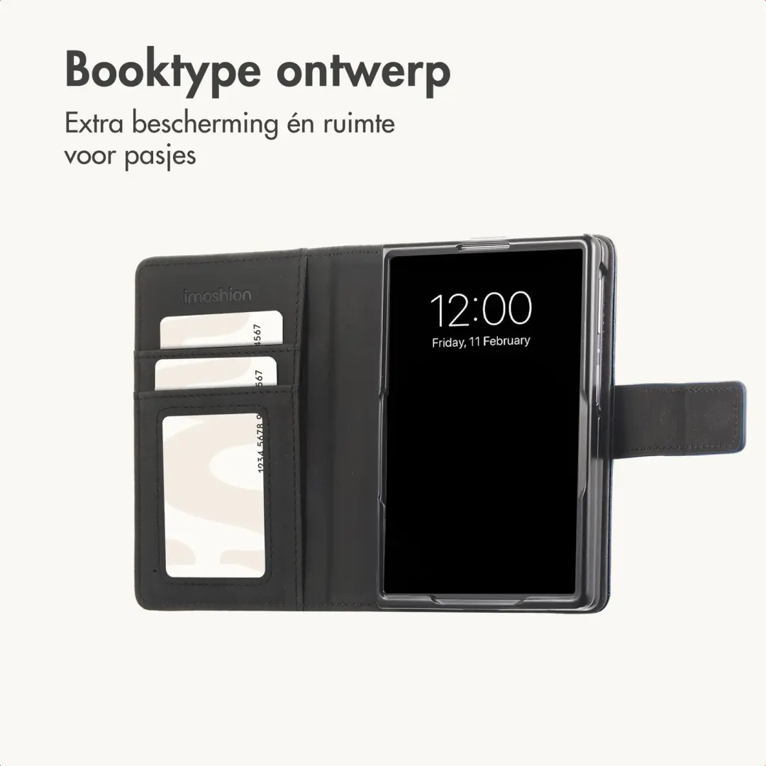 Imoshion Luxe Bookcase Hoesje Z Fold 8 - Donkerblauw - afbeelding 2 van 6