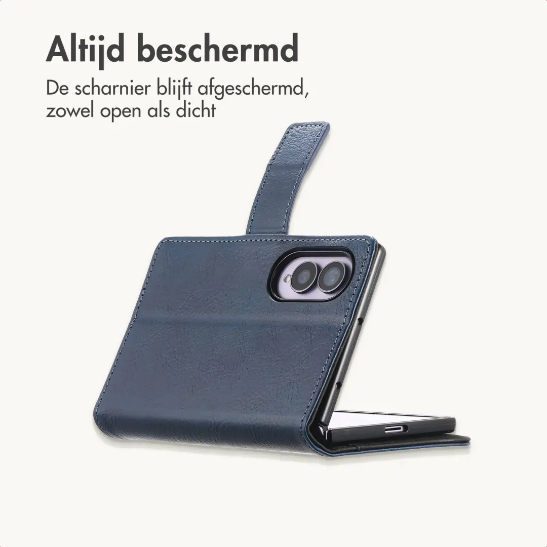 Imoshion Luxe Bookcase Hoesje Z Fold 8 - Donkerblauw - afbeelding 4 van 6