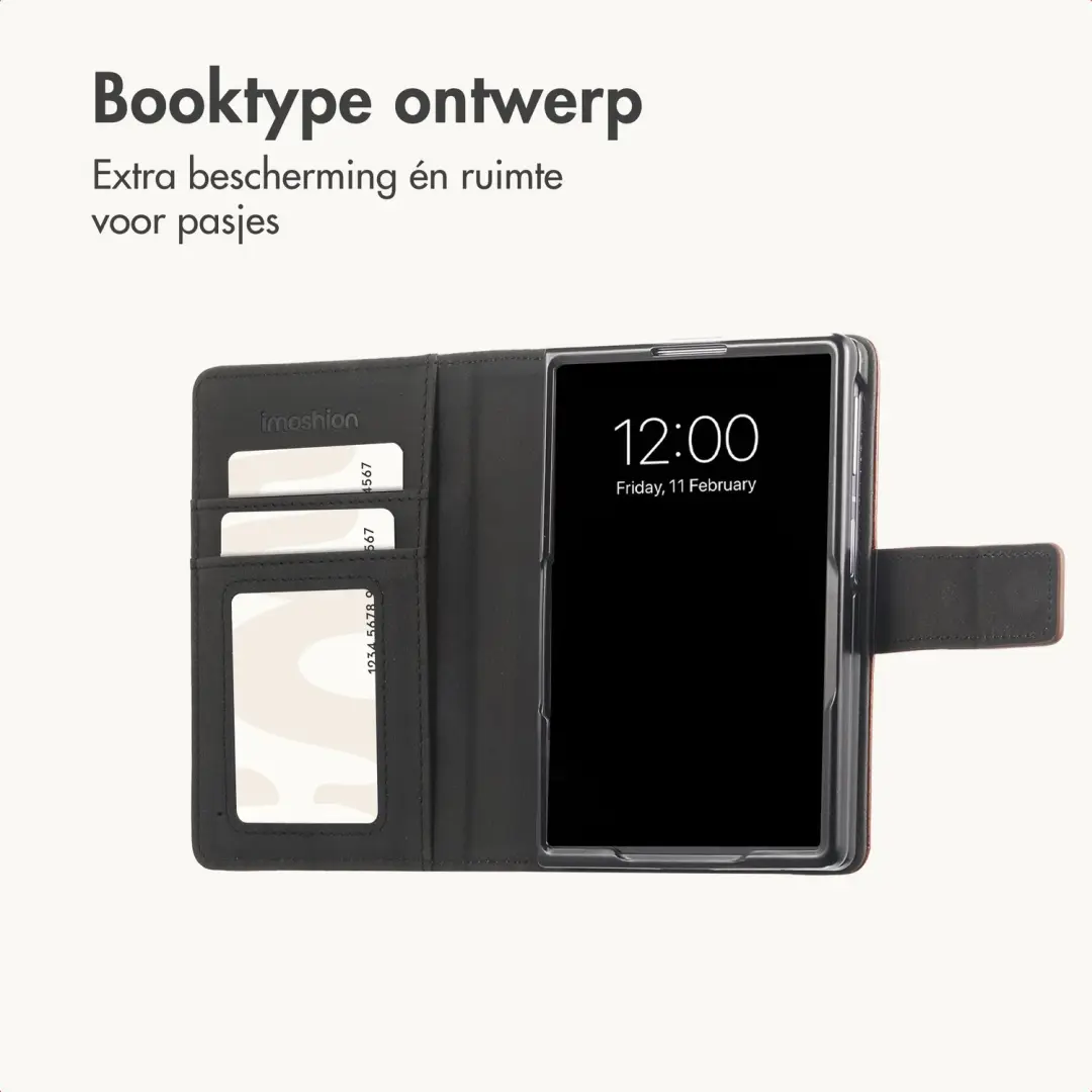 Imoshion Luxe Bookcase Hoesje - Samsung Galaxy Z Fold8 - Donkerbruin - afbeelding 2 van 6