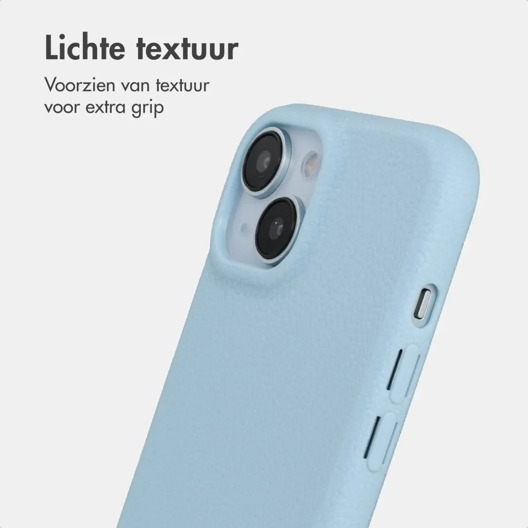 Imoshion Texture Backcover iPhone 15 - Lichtblauw - afbeelding 3 van 6
