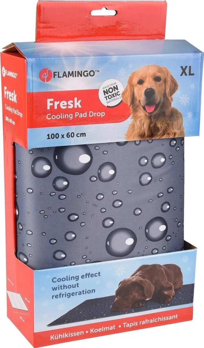 Flamingo Koelmat Fresk Drop XL 100x60cm - Grijs