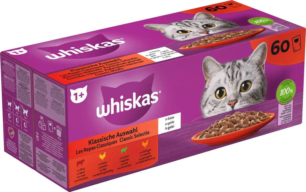 Whiskas Classic Selectie in Gelei Kattenvoer