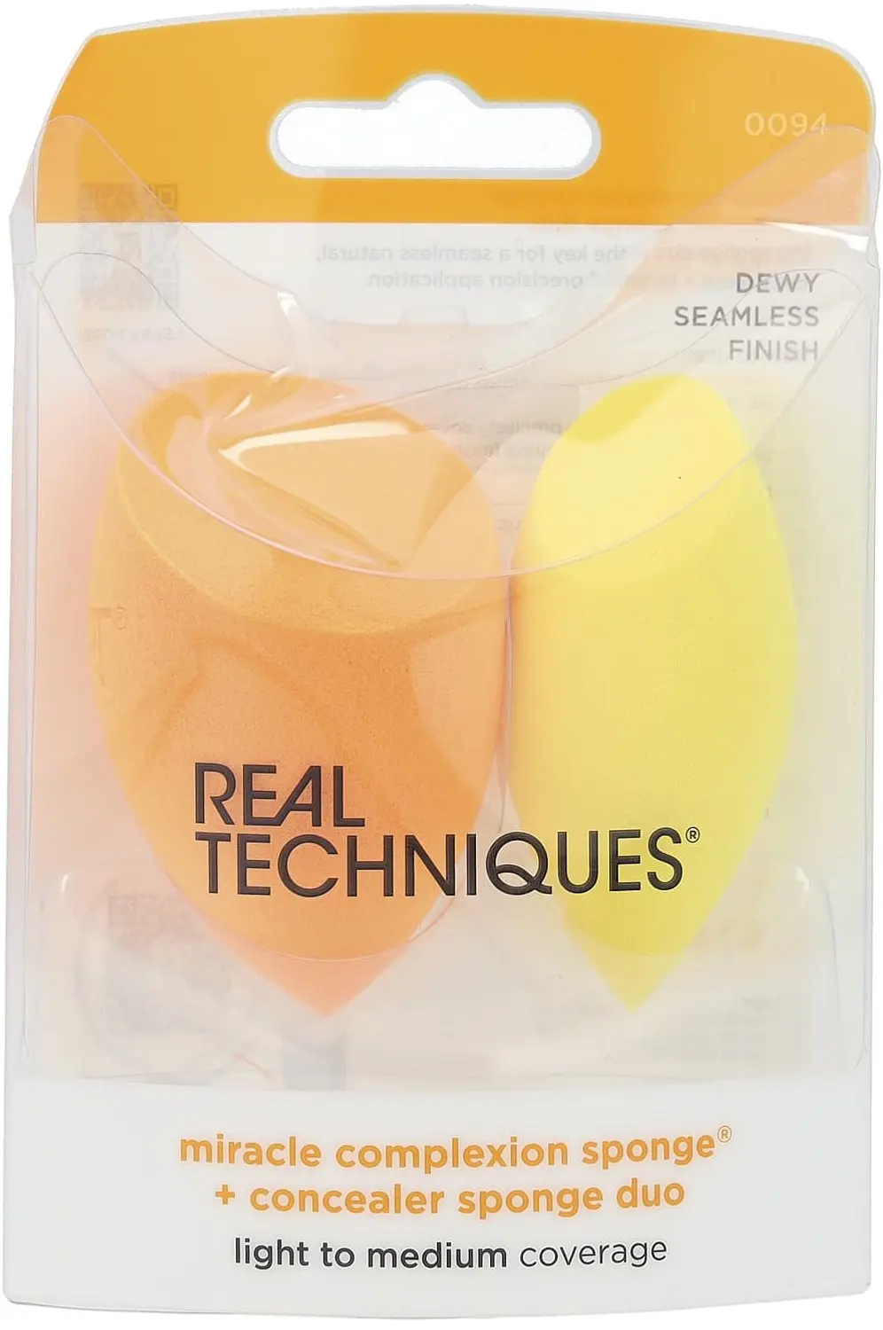 Real Techniques Miracle Complexion & Concealer Sponge Duo - Geel/Oranje - afbeelding 6 van 6