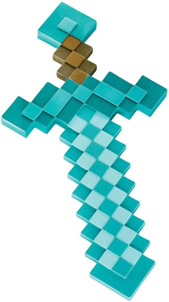 Minecraft Diamond Sword Kostuumwapen - 51,4 x 25,4cm - Turquoise